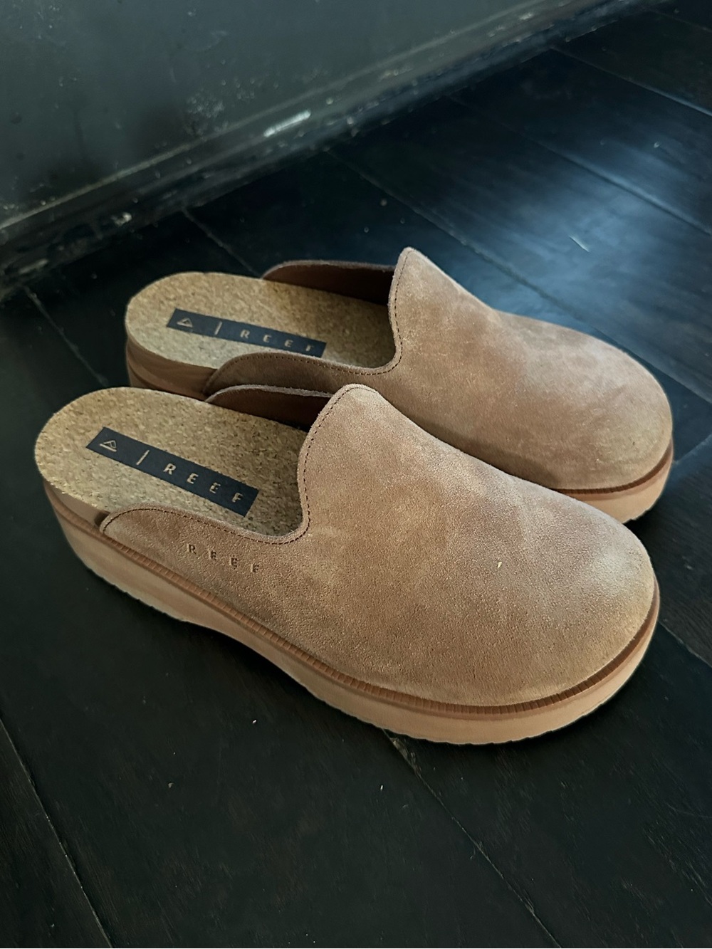 Reef Women’s Suede Slip-On Clog in Light Brown